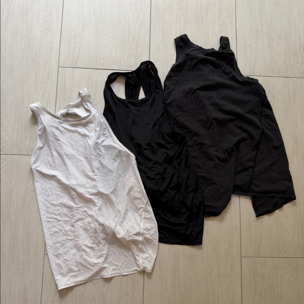Lululemon size 8 - tie back tank tops - 3 tanks